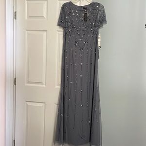 Elegant Gray Evening Gown